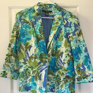 89th & Madison Women's Jacket Size XL Blues and Greens